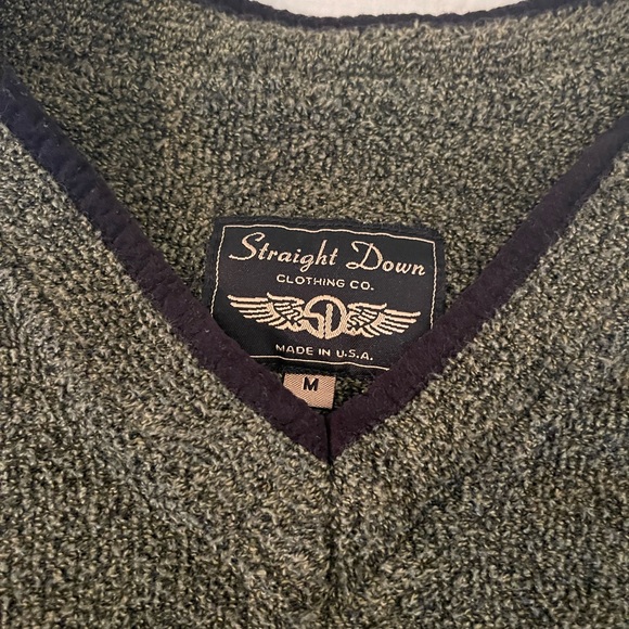 Cal Poly Straight Down golf Long Sleeve M V Neck Pull Over - Picture 3 of 9